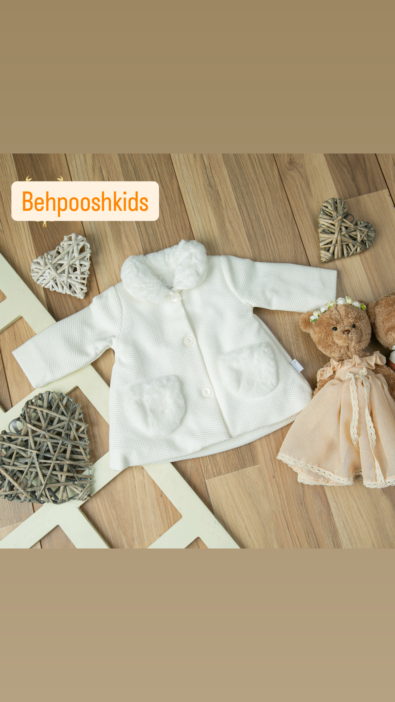 پالتو نوزادی دخترانه برند دانالو