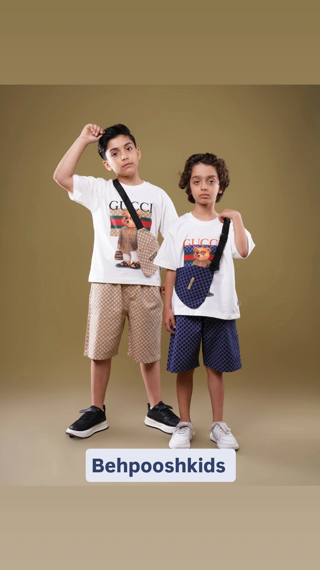 تیشرت و شلوارک کتان به همراه بادی بگ