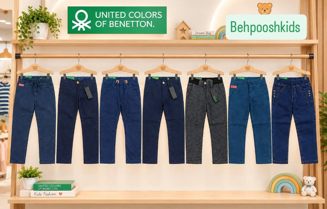 شلوار جین و کتان بچگانه برند Benetton